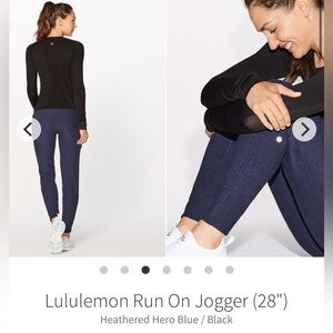 Lululemon Navy Blue ‘Run On Joggers’